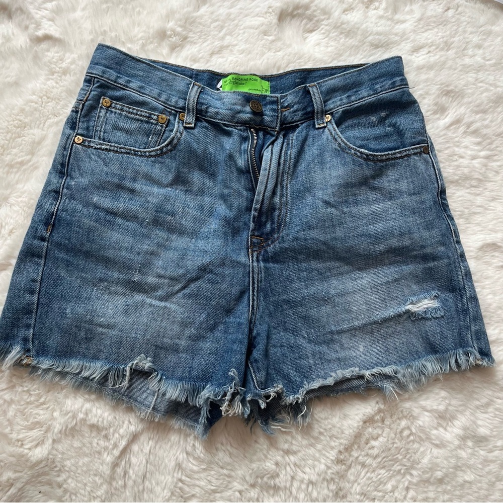 Sandrine Rose distressed frayed jean shirts 27